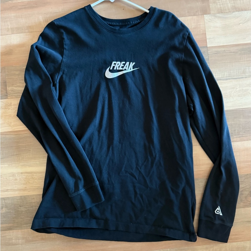 Nike Black Long Sleeve Tee with FREAK Logo